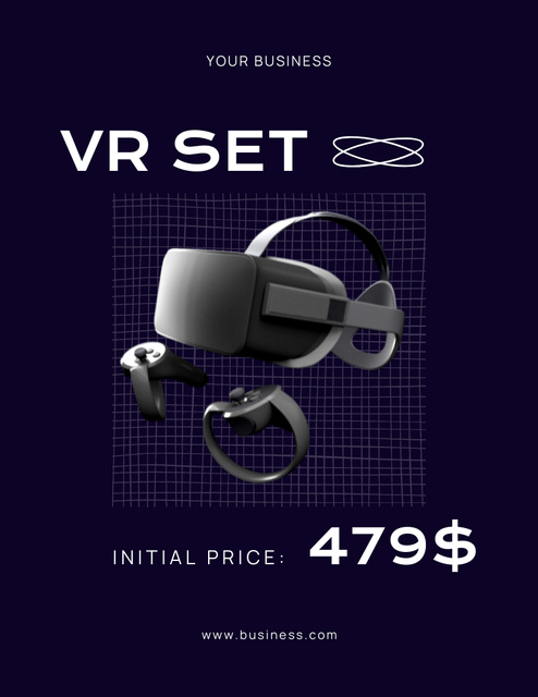 Platilla de diseño Sale Offer of Virtual Reality Set Poster 8.5x11in