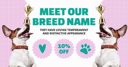 Ontwerpsjabloon van Facebook AD van Leuke en vriendelijke honden voor adoptie