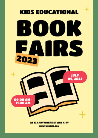 Ontwerpsjabloon van Flayer van Educational Kids Book Fair