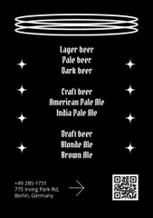 Oktoberfest Celebration Announcement with Glass of Dark Beer