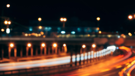 Ontwerpsjabloon van Zoom Background van Schitterende lichten van stadsbrug