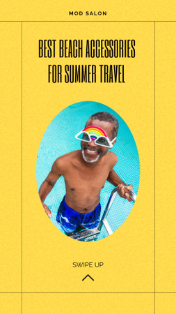 Best Beach Accessories Offer for Summer in Yellow TikTok Video Design Template