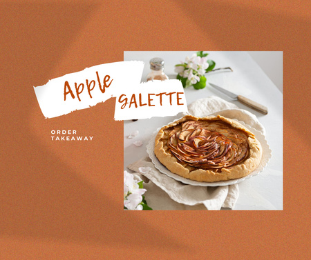 Delicious Apple Biscuit Recipe Ad Facebook Design Template