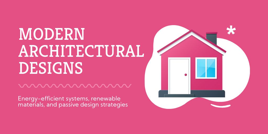 Modern Architectural Design With Bright Colors Offer Twitter Design Template