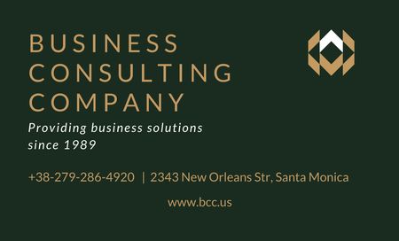 Business Consulting Services Offer Business Card 91x55mm Design Template