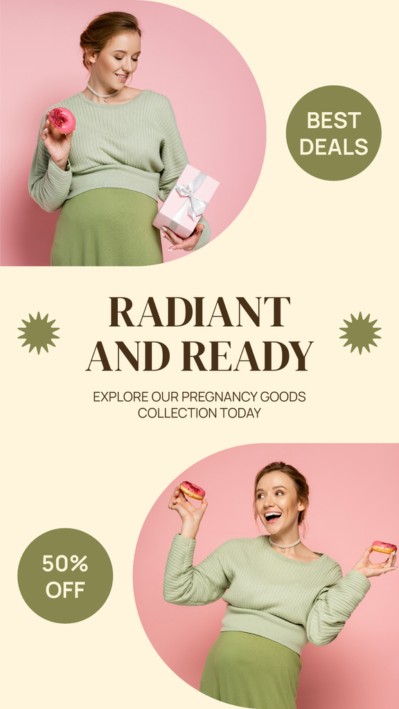 Designvorlage Best Deal on Maternity Products für Instagram Story