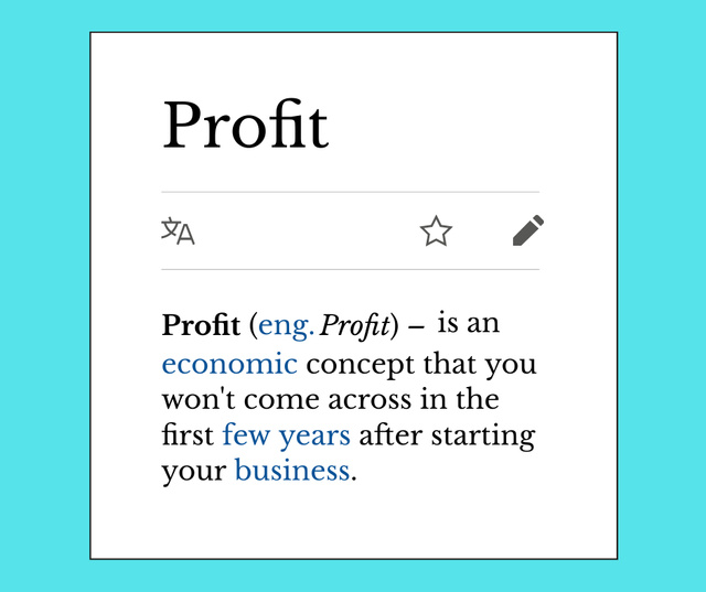 Funny Profit concept with dictionary Facebook Design Template