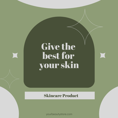 Skincare Product Ad on Green Instagram AD Design Template