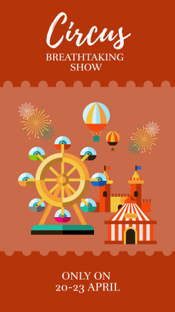 Circus Breathtaking Show Instagram Story Design Template
