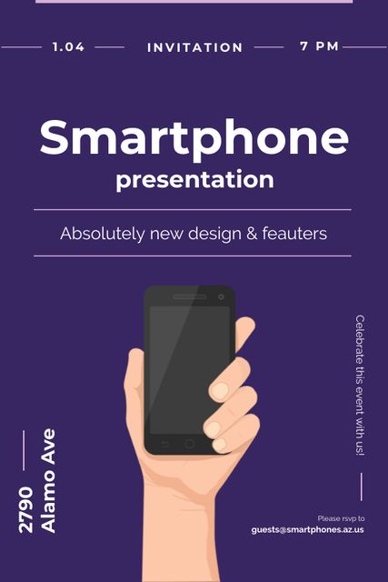 Modèle de visuel Smartphone Review hand holding Phone - Tumblr