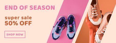 Sport Sneakers Discount Offer Facebook cover Design Template