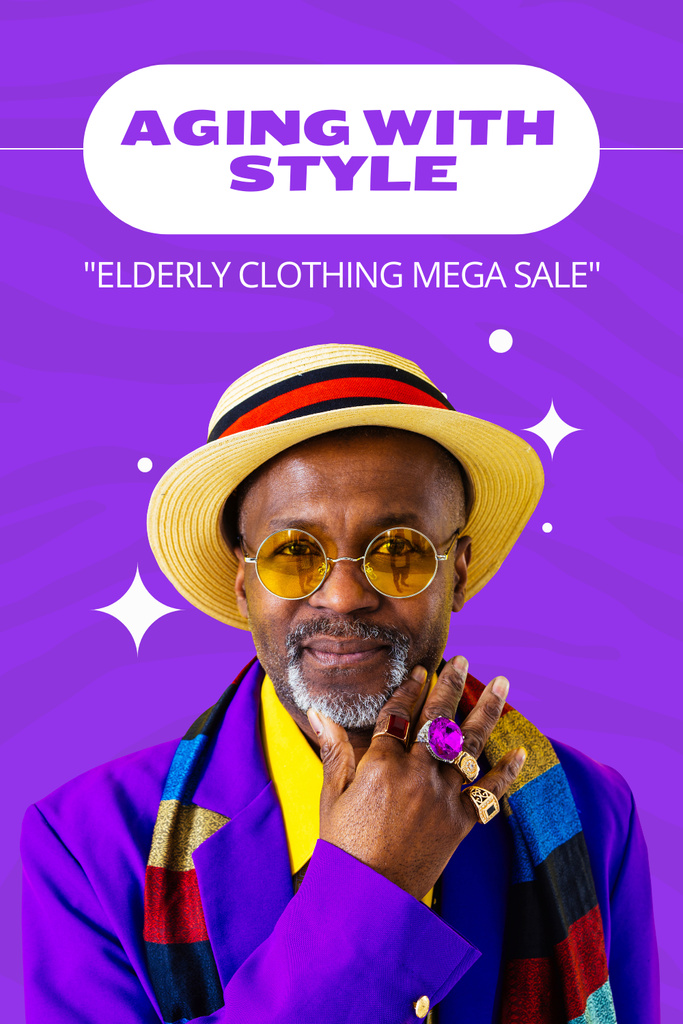 Szablon projektu Colorful Outfit For Seniors With Discount Pinterest