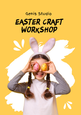 Easter Holiday Workshop Announcement Flyer A5 Design Template