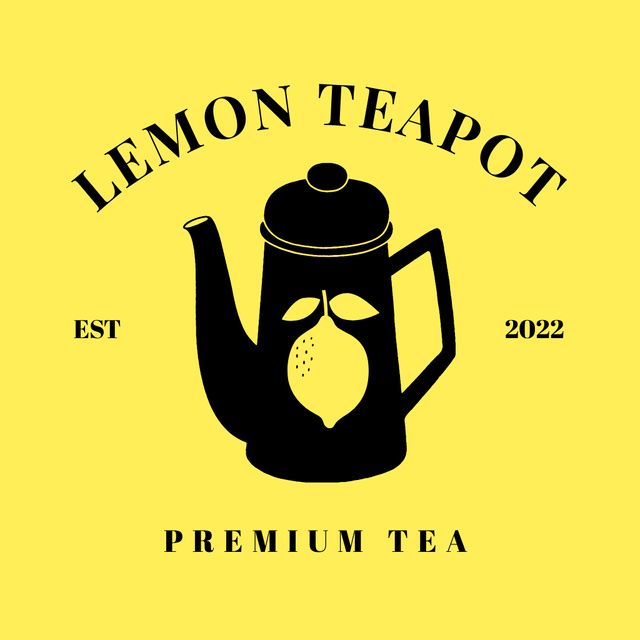 Premium Tea Advertisement Logo Design Template