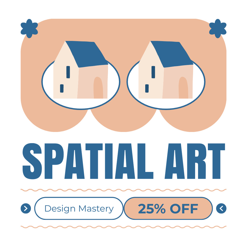 Discount Offer on Spatial Art Creations Instagram ADデザインテンプレート