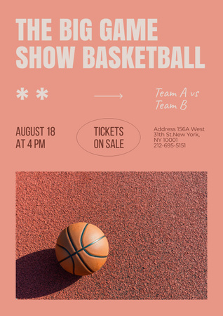 Basketball Tournament Announcement Poster Modelo de Design