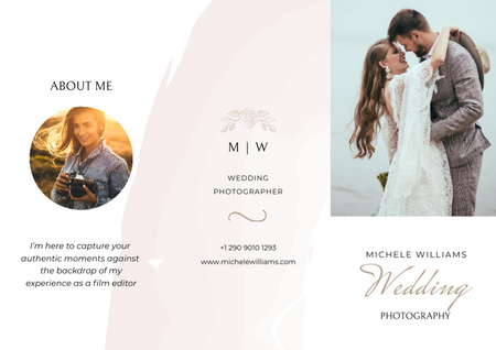 Platilla de diseño Wedding Photographer services Brochure