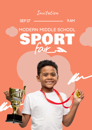 Sport Fair Announcement Invitation Modelo de Design
