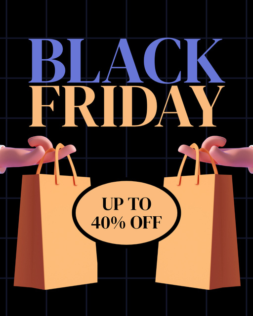 Template di design Black Friday Clearance Instagram Post Vertical