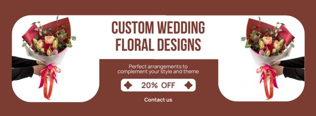 Szablon projektu Exclusive Wedding Floral Design with Discount Facebook cover