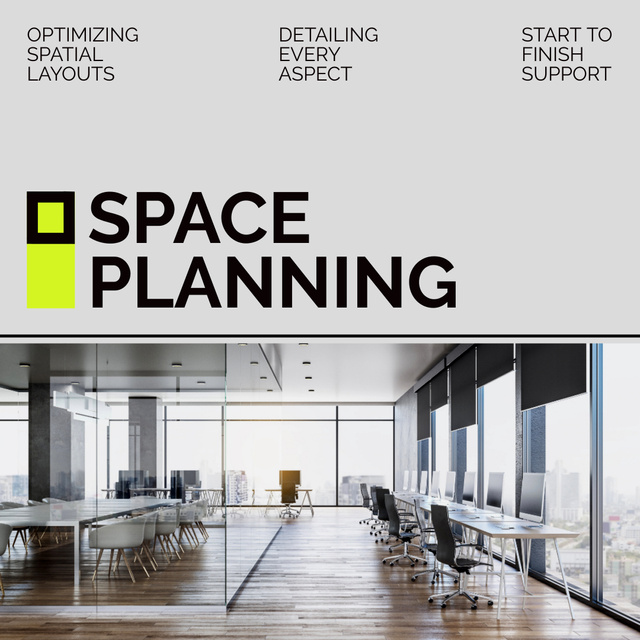 Professional Space Planning Service From Architects Animated Post Design Template