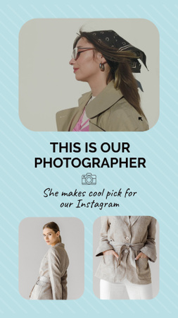 Small Business Introducing Their Photographer Instagram Video Story Modelo de Design