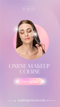Plantilla de diseño de Online Makeup Course Instagram Story 