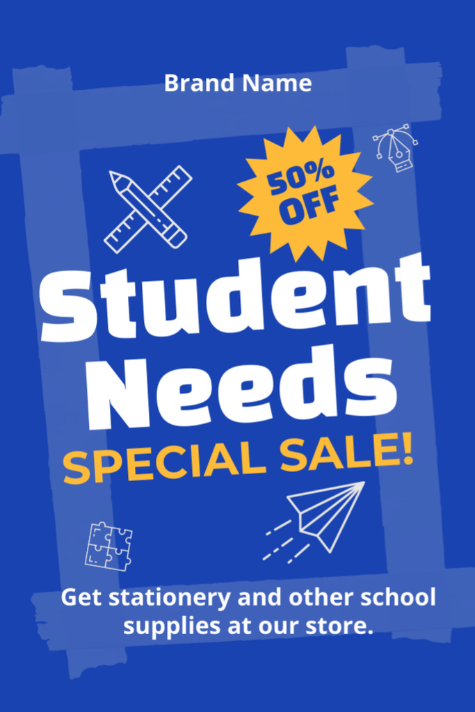Modèle de visuel Special Sale Offer for Student Needs - Tumblr