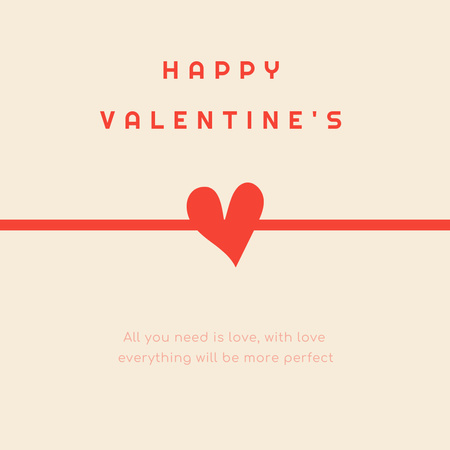 Plantilla de diseño de Corazón amoroso para el día de San Valentín Instagram 