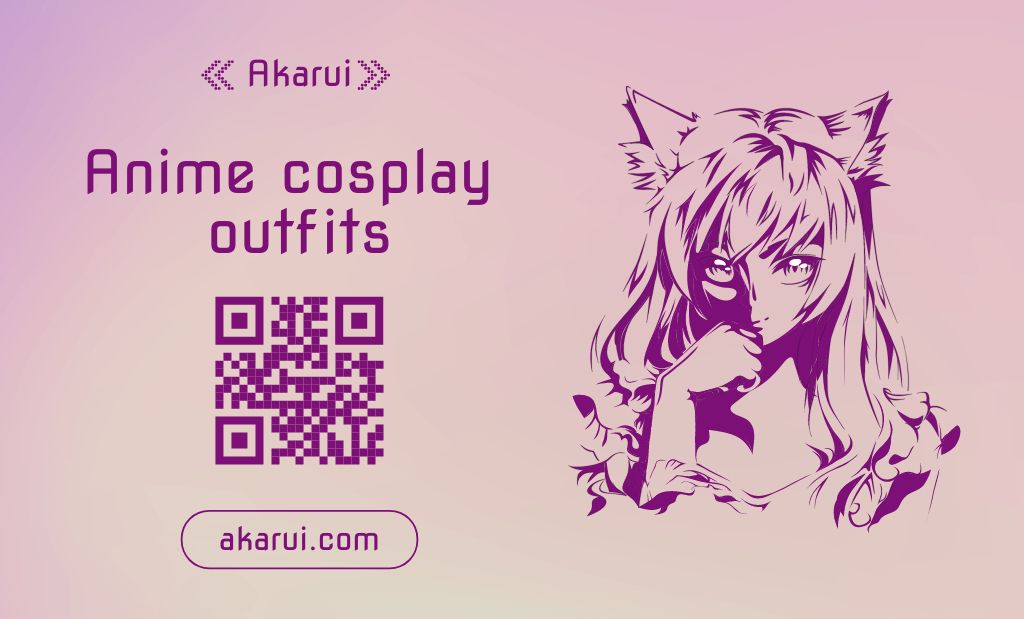 Template di design Cosplay Outfit Service Business Card 91x55mm