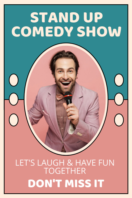 Don't Miss Comedy Show with Cheerful Comedian Tumblr Πρότυπο σχεδίασης