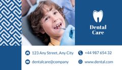 Reminder of Visit to Pediatric Dentist on Blue Layout
