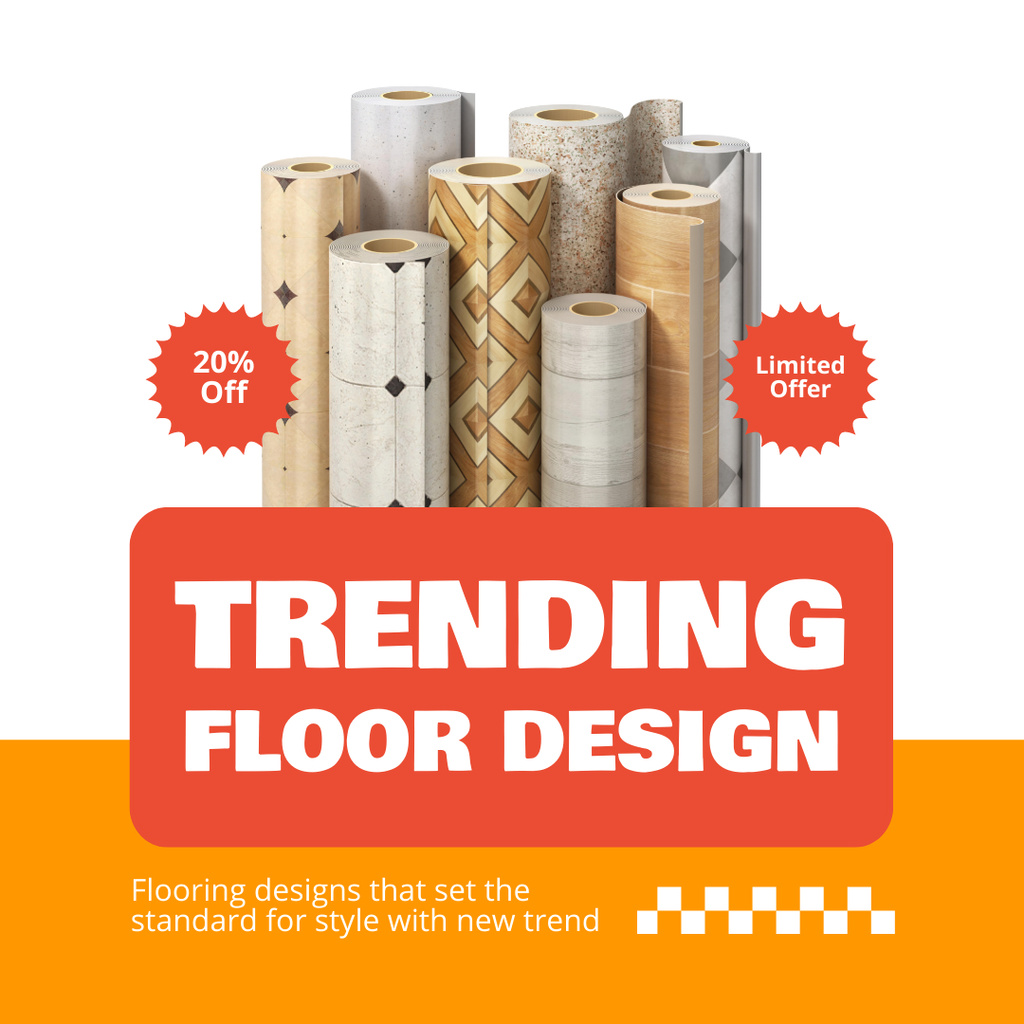 Designvorlage Trending Floor Design Ad für Instagram AD
