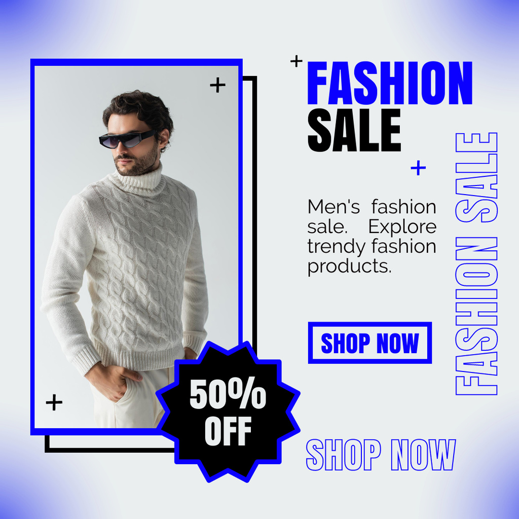 Designvorlage Men's Fashion Sale für Instagram