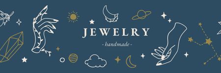 Szablon projektu handmade biżuteria oferta sprzedaży Twitter