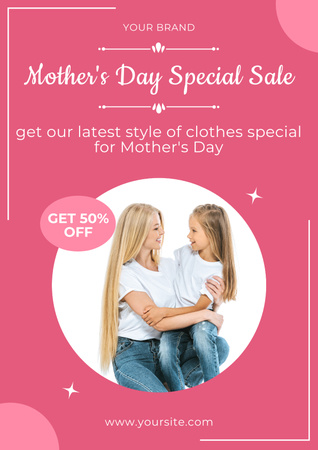 Mother's Day Special Sale Announcement Poster Design Template