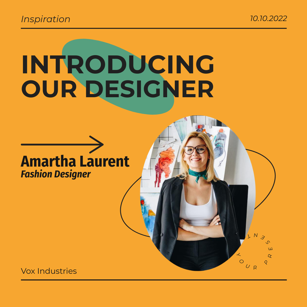 Designvorlage Webinar on Design Fashion für Instagram