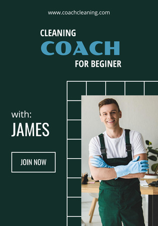 Cleaning Coach Services Offer Poster 28x40in Design Template