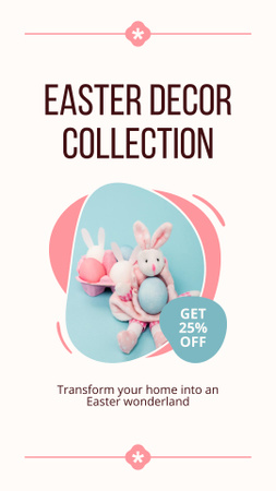 Designvorlage Osterverkauf der Dekorkollektion für Instagram Story