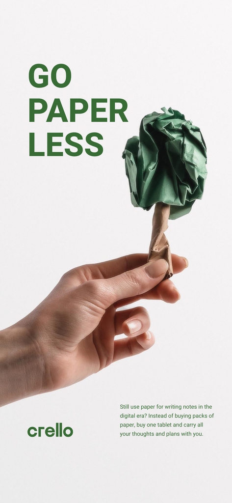 Plantilla de diseño de Paper Saving Concept with Hand with Paper Tree Snapchat Moment Filter 