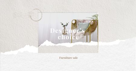 Stylish natural Furniture sale Facebook AD Modelo de Design