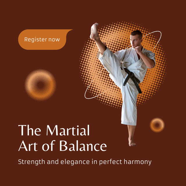 Plantilla de diseño de Martial Arts of Balance Training Instagram 