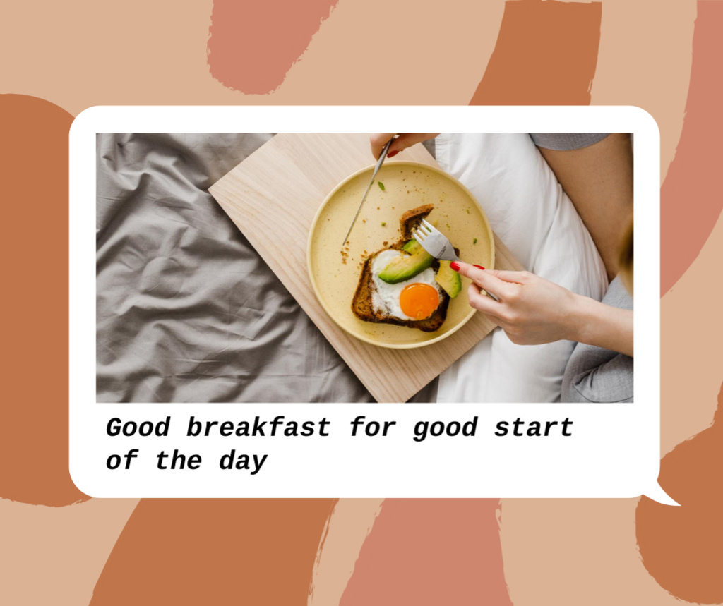 Ontwerpsjabloon van Facebook van Morning meal breakfast