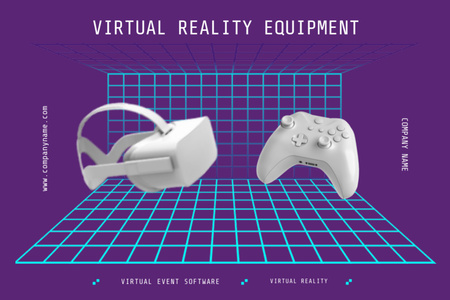 VR Equipment Sale Offer Postcard 4x6in Design Template