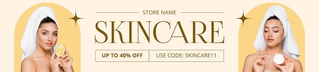 Promo of Discount on Cosmetic Products Ebay Store Billboard Modelo de Design