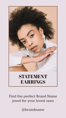 Statement Earrings for Women Instagram Story Design Template