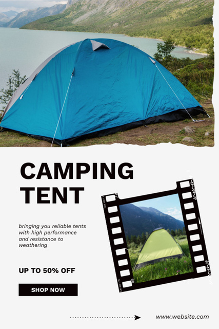 Camping Tent Sale Offer Tumblrデザインテンプレート