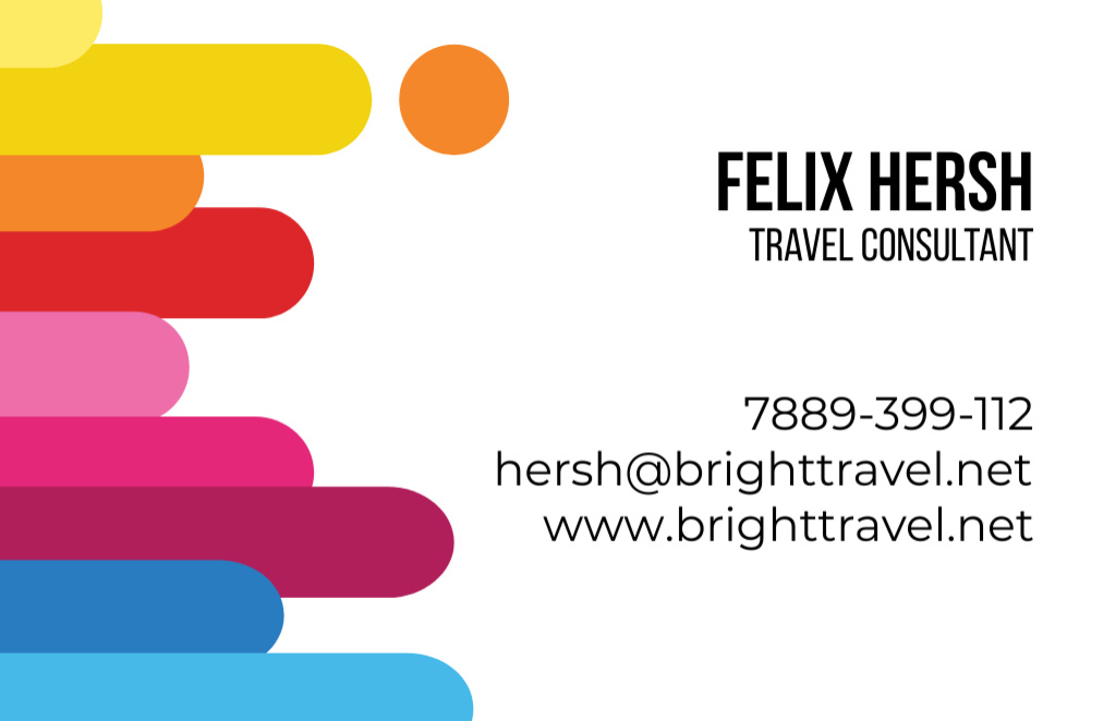 Template di design Travel Advisor Services Offer Business Card 85x55mm