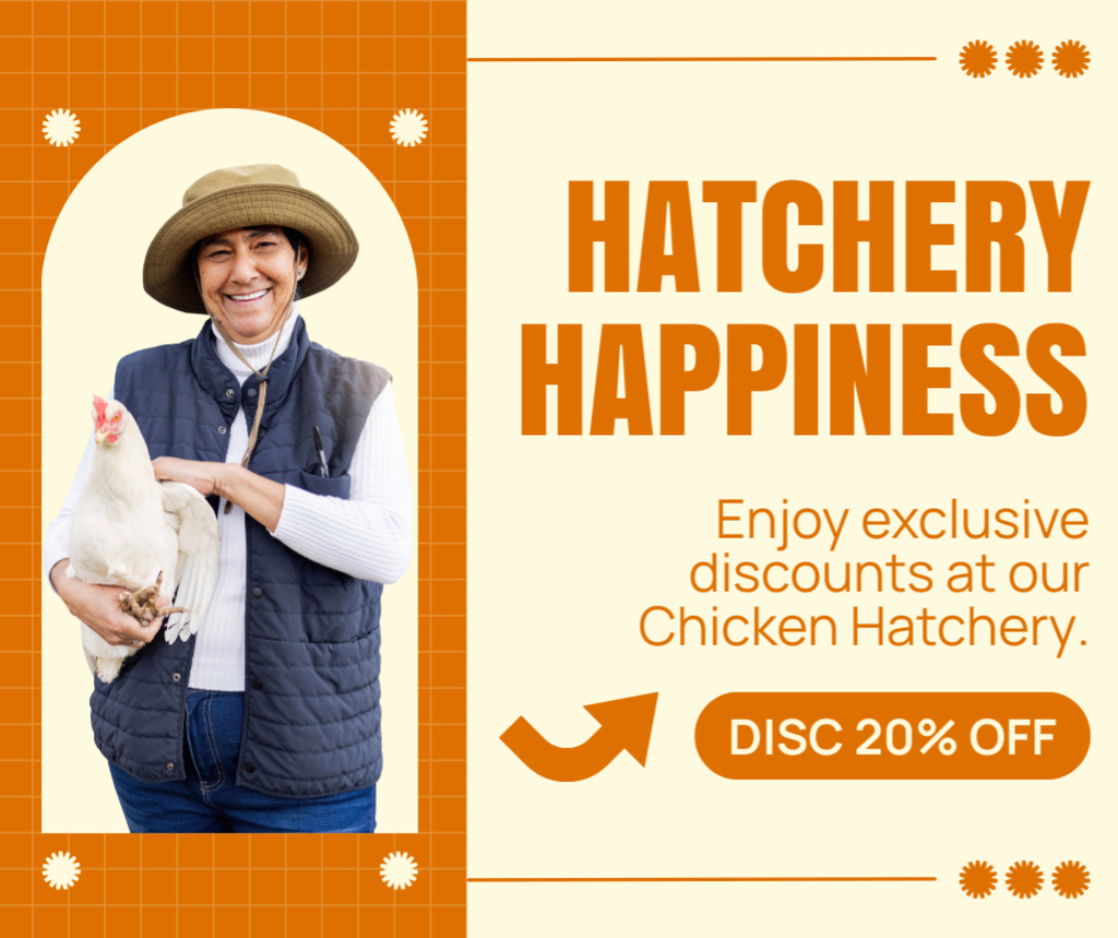 Exclusive Discounts from Hatchery Facebook – шаблон для дизайну