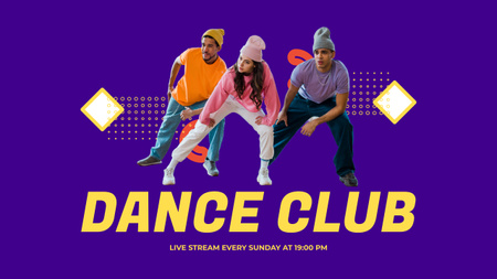 Dance Club Ad with Young Dancing People Youtubeデザインテンプレート